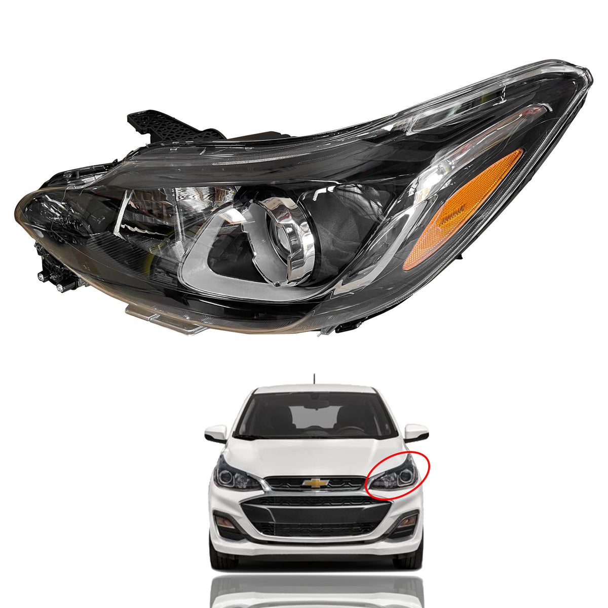 2019 2022 Chevrolet Spark Headlight Assembly Halogen Driver Side