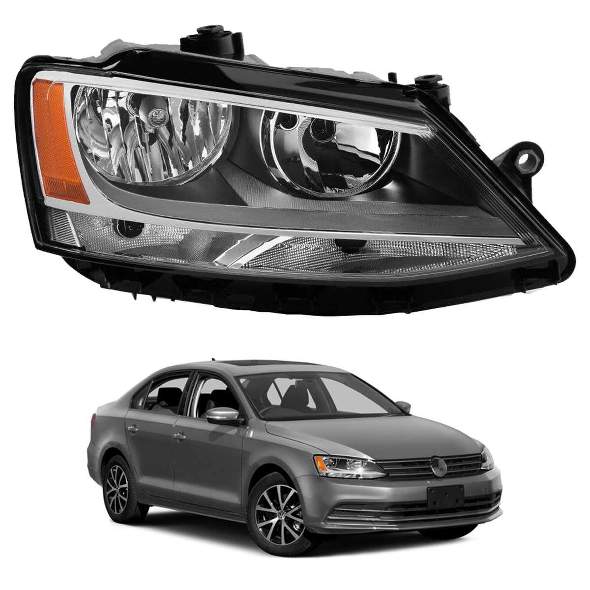 2011 2018 Volkswagen Jetta Headlight Assembly Halogen