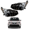 For 2021 2022 2023 Toyota Sienna LE XLE Headlight Headlamp Factory Assembly No DRL Black Left Right Driver Passenger Side LH RH Set Pair 2Pcs 8115008100 8111008100 TO2502306 TO2503306 by AutoModed