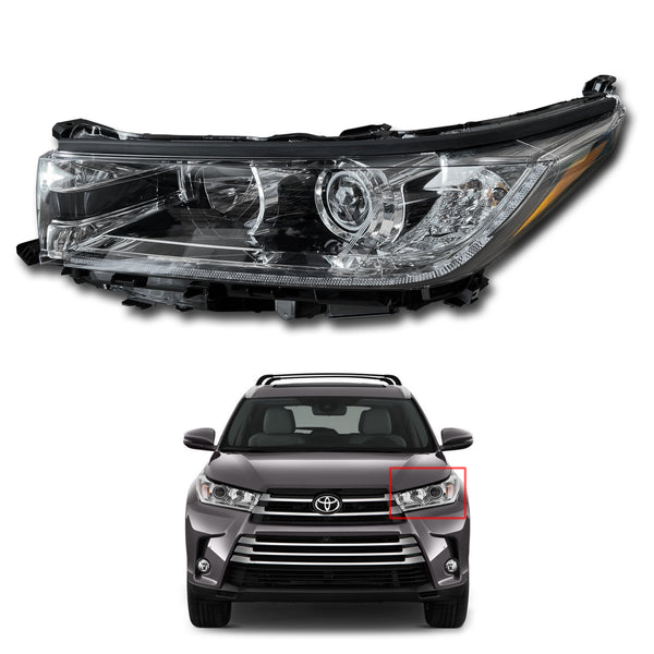 2017 2018 2019 Toyota Highlander Headlight Assembly LED Projector with DRL Driver Side by Automoded