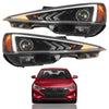 2019 2020 Hyundai Elantra Front Headlight With LED Assembly Set Driver Passenger Left Right Side Pair HY2502240 HY2503240 by AutoModed