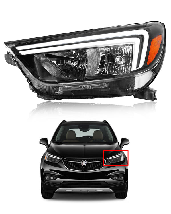 Halogen Headlight LH w/LED for 2017 2022 Buick Encore OEM GM2502464 by AutoModed