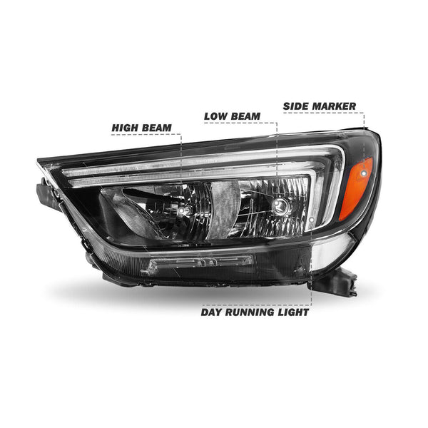 Halogen Headlight LH w/LED for 2017 2022 Buick Encore OEM GM2502464 by AutoModed