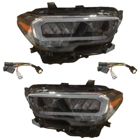 2020 2021 2022 2023 Toyota Tacoma Limited TRD Front Full LED Headlight Assembly Left Right Side Pair by AutoModed