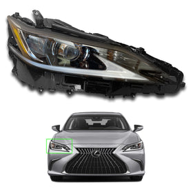 For 2019 2020 2021 2022 Lexus ES250 ES300H ES350 LED Headlight Headlamps Assembly Without LED Signal Light Right Passenger Side LH LX2503183 by AutoModed