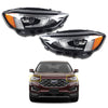 For 2019 2020 2021 Ford Edge LED DRL Headlight Headlamp Chrome Assembly Left Right Driver Passenger Side LH RH Pair Set 2Pcs by AutoModed