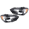 For 2019 2020 2021 Ford Edge LED DRL Headlight Headlamp Chrome Assembly Left Right Driver Passenger Side LH RH Pair Set 2Pcs by AutoModed