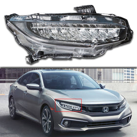For 2016 2017 2018 2019 Honda Civic Touring Headlight Headlamp Assembly Full LED Right Passenger Side RH 33100TBAA11 by AutoModed