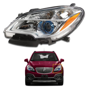 For 2013 2014 2015 2016 Buick Encore Halogen Headlight Headlamp Assembly Black Left Driver Side LH GM2502379 by AutoModed