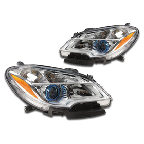 For 2013 2014 2015 2016 Buick Encore Halogen Headlight Headlamp Assembly Black Left Right Driver Passenger Side LH RH Pair Set 2Pcs GM2502379 GM2503379 by AutoModed