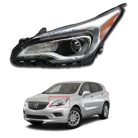 For 2016 2017 2018 Buick Envision HID Xenon w/LED DRL Headlight Headlamp Assembly Left Driver Side LH GM2502465 by AutoModed