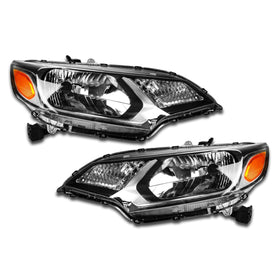 For 2015 2016 2017 Honda Fit Halogen Headlight Assembly Left Right Driver Passenger Side LH RH Set Pair 2Pcs 33150T5AA01 33100T5AA01 by AutoModed