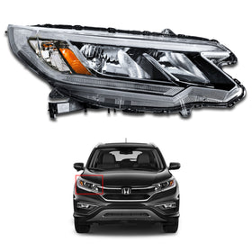 For 2015 2016 Honda CRV CR-V EX-L EX SE Headlight Headlamp Halogen w/ LED DRL Passenger Right Side 33100T1WA01 by AutoModed