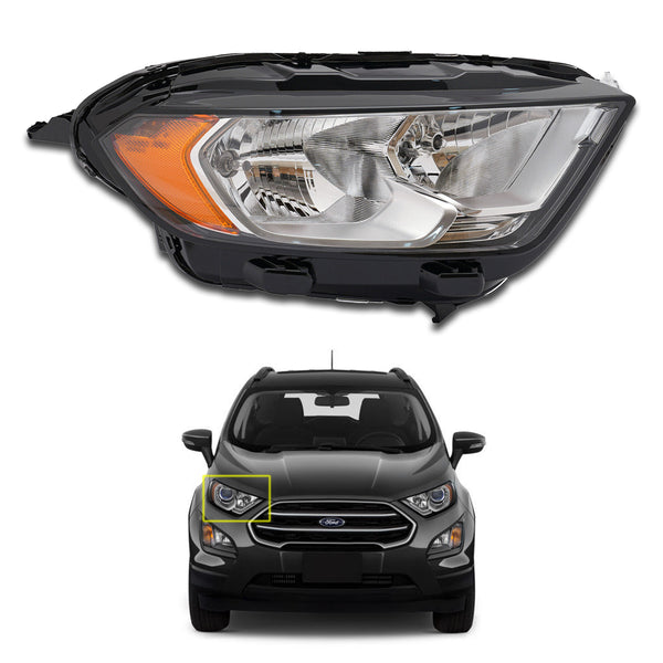 For 2018 2019 2020 2021 2022 Ford EcoSport S SE SES Titanium Halogen Headlight Headlamp Assembly Passenger Right RH GN1Z13008AD by AutoModed