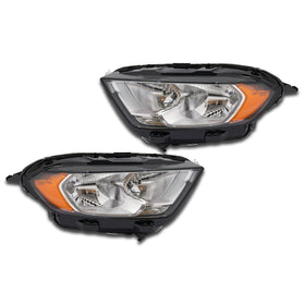 For 2018 2019 2020 2021 2022 Ford EcoSport S SE SES Titanium Halogen Headlight Headlamp Assembly Driver Passenger Left Right LH RH Set Pair 2Pcs GN1Z13008AM GN1Z13008AD by AutoModed