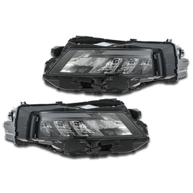 For 2021 2022 2023 Nissan Rogue Headlight Headlamp ABS Plastic Assembly Black Left Right Driver Passenger Side LH RH Pair Set 2Pcs 260606RR6A 260106RR6A By AutoModed