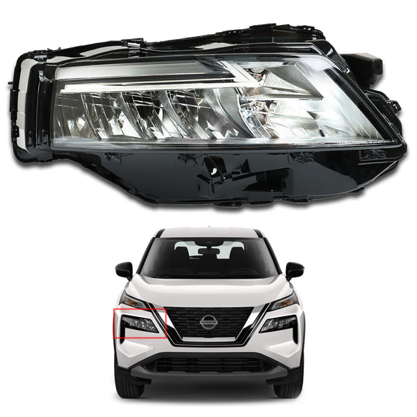 For 2021 2022 2023 Nissan Rogue Headlight Headlamp Factory Assembly Chrome Right Passenger Side RH 26010-6RR0A By AutoModed