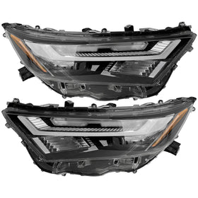 For 2022 2023 Toyota RAV4 XLE LED Headlight Factory Chrome Assembly Left Right Driver Passenger Side LH RH Set Pair 8115042D90 8111042D90 by AutoModed