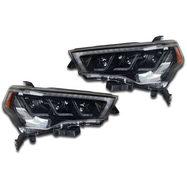 For 2014 2015 2016 2017 2018 2019 2020 2021 2022 Toyota 4Runner LED Headlight Triple Beam Factory Assembly Left Right Driver Passenger Side LH RH Pair Set 2Pcs TT-CB-A163B by AutoModed