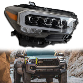 For 2016 2017 2018 2019 2020 2021 2022 Toyota Tacoma Headlight Headlamp Triple LED Factory Assembly Right Passenger Side RH by AutoModed