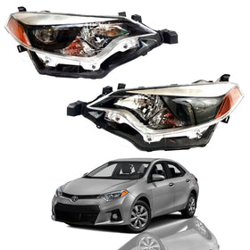 For 2014 2015 2016 Toyota Corolla LED Headlight Assembly Left Right Set 2Pcs by AutoModed