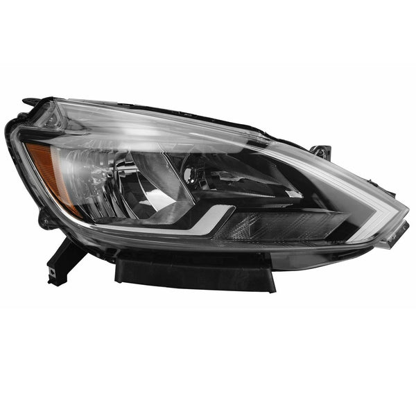 2016 2017 2018 2019 Nissan Sentra Headlight Assembly Halogen Black & Chrome Left Right Pair by AutoModed