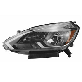 2016 2017 2018 2019 Nissan Sentra Headlight Assembly Halogen Black & Chrome Driver Side by AutoModed