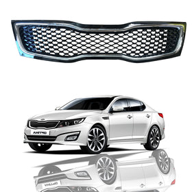 2014 2015 Kia Optima Front Upper Bumper Grille Assembly with Chrome Trim by AutoModed