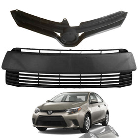 2014 2015 2016 Toyota Corolla L Front Upper Lower Bumper Grilles 2pc Set by AutoModed