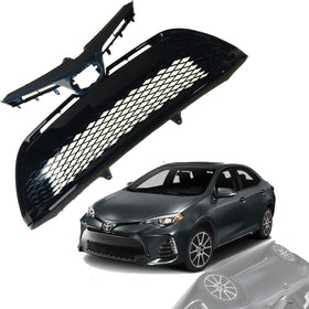 2017 2018 2019 Toyota Corolla SE XSE Front Upper Lower Bumper Grilles Slate Gray 1F9 2pc Set by AutoModed