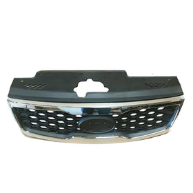 2006 2011 Kia Rio & Rio 5 Front Upper Bumper Grille with Chrome Trim by AutoModed