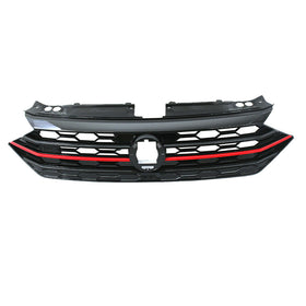 2019 2020 Volkswagen Jetta GLI MK7 Front Upper Bumper Grille with Red Trim by AutoModed