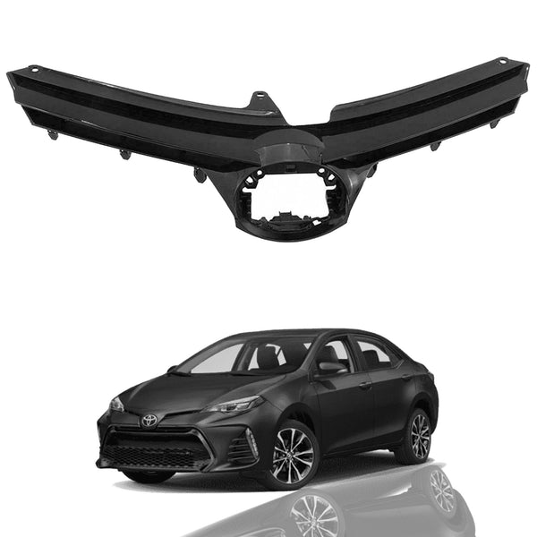 2017 2018 2019 Toyota Corolla SE XSE Front Upper Bumper Grille Black Sand Pearl by AutoModed
