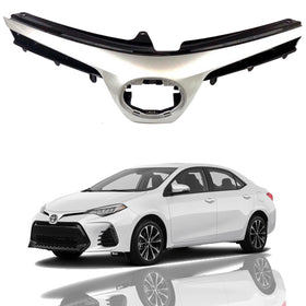 2017 2018 2019 Toyota Corolla SE XSE Front Upper Bumper Grille Pearl White by AutoModed