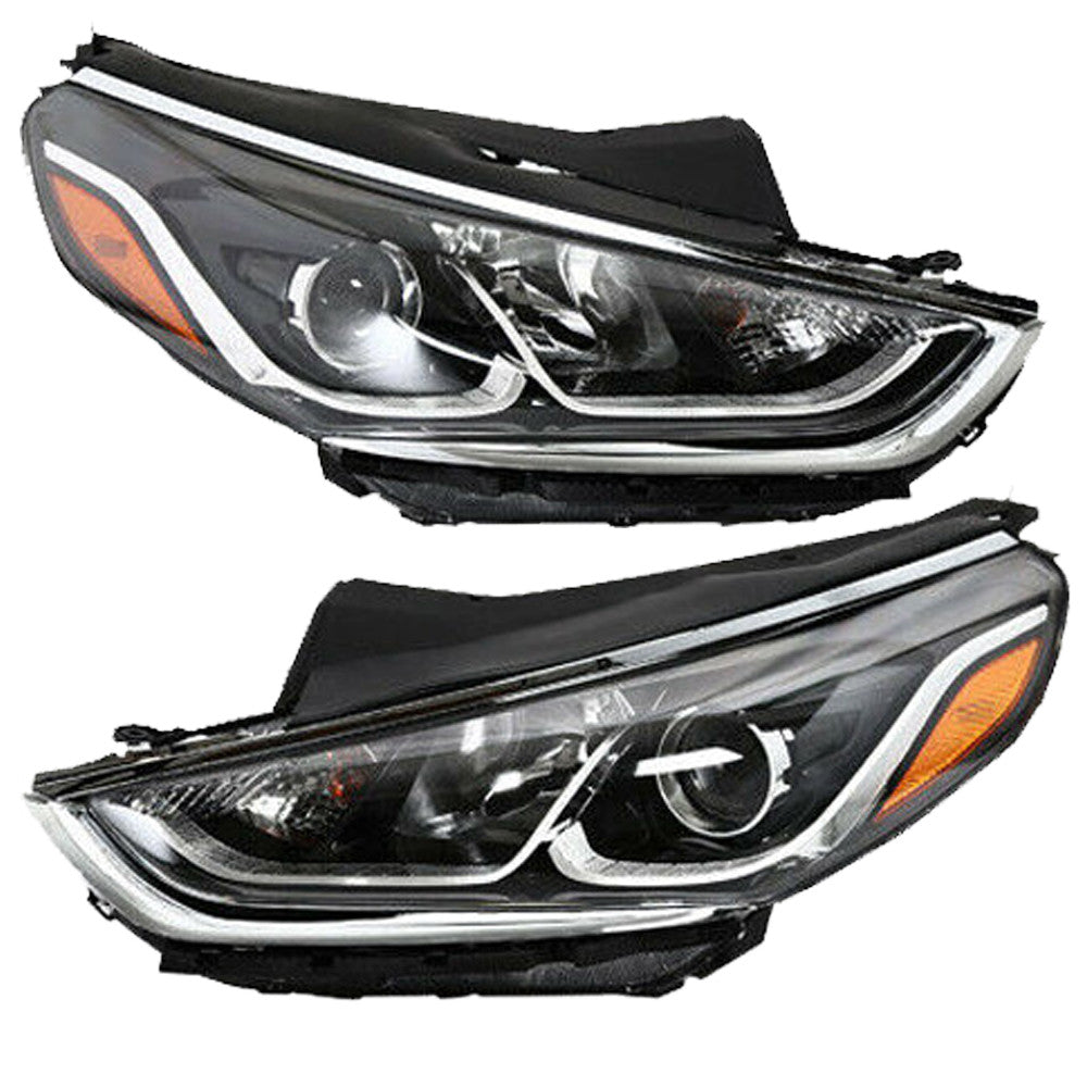 2018 2019 Hyundai Sonata Headlight Assembly Halogen with Bulbs Left Right  Pair by AutoModed