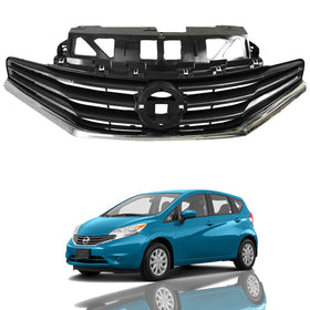 2014 2015 2016 Nissan Versa Note Front Upper Bumper Grille with Chrome Trim by AutoModed