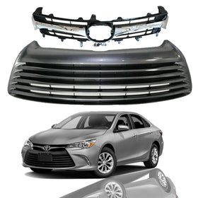 2015 2016 2017 Toyota Camry LE XLE Front Upper Lower Bumper Grilles 2pc by AutoModed