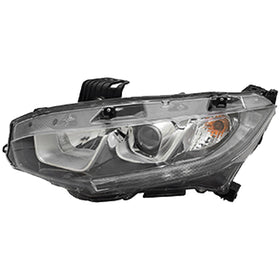 For 2016 2017 2018 2019 2020 2021 Honda Civic Headlight Headlamp Assembly Halogen Basic LED Left Driver Side LH by AutoModed