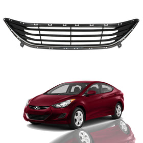 2011 2012 2013 Hyundai Elantra Sedan Front Lower Bumper Grille with Chrome Trim by AutoModed