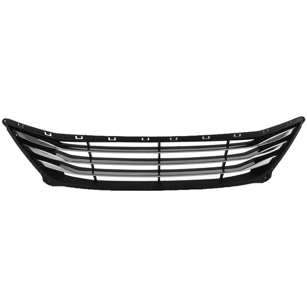 2014 2015 2016 Hyundai Elantra Sedan Front Upper Lower Bumper Grilles with Chrome Trim 2pc by AutoModed