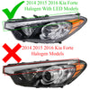 2014 2015 2016 Kia Forte & Forte Koup Headlight Assembly LED Left Right Pair by AutoModed