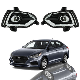 2018 2021 Hyundai Accent SE SEL Limited Fog Light Cover Bezel Left Right Pair 2pc by AutoModed