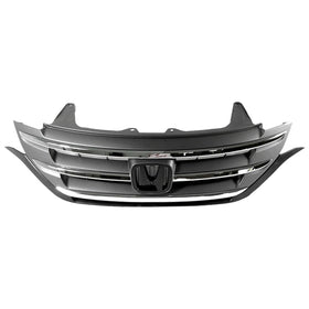 2012 2013 2014 Honda CRV Front Upper Bumper Grille with Chrome Trim by AutoModed
