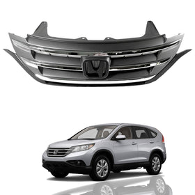 2012 2013 2014 Honda CRV Front Upper Bumper Grille with Chrome Trim by AutoModed