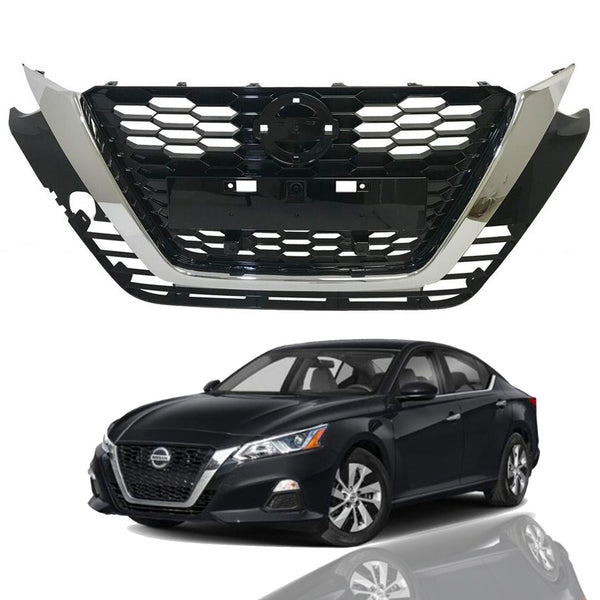 2019 2020 Nissan Altima Front Upper Bumper Grille with Chrome Trim by AutoModed