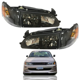 1993 1997 Toyota Corolla Headlights Assembly & Parking Corner Lights Left Right Set 4pcs by AutoModed