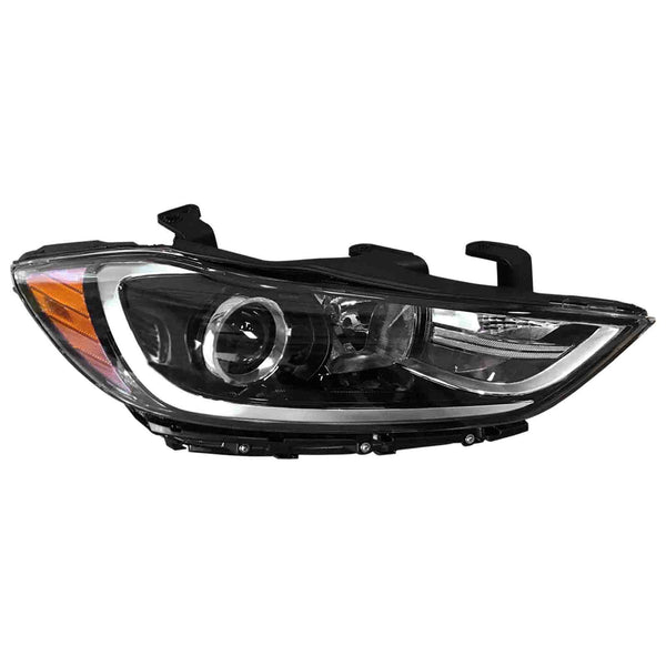 2017 2018 Hyundai Elantra Headlight Assembly Halogen with Bulbs Left Right Pair by AutoModed