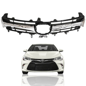 2015 2016 2017 Toyota Camry SE Front Upper Bumper Grille with Chrome Trim by AutoModed