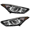 2014 2015 2016 Hyundai Elantra Headlight Assembly Halogen with Bulbs Left Right Pair by AutoModed
