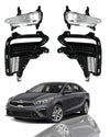 2019 2020 Kia Forte Fog Lamp Daytime Driving Light Assembly with Covers Bezels Set 4pc by AutoModed